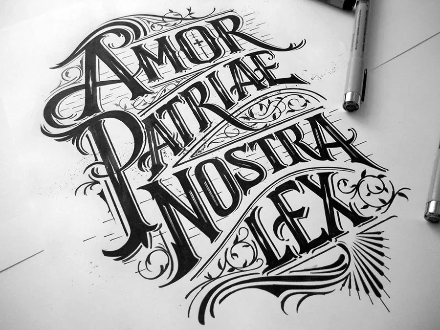 Hand Lettering a tinta por Mateusz Witczak