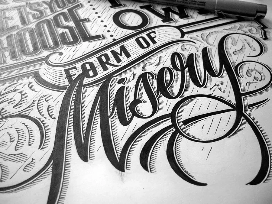 Hand Lettering a tinta por Mateusz Witczak