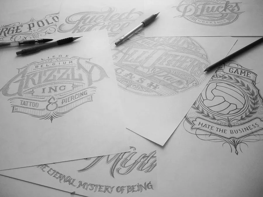 Hand Lettering a tinta por Mateusz Witczak