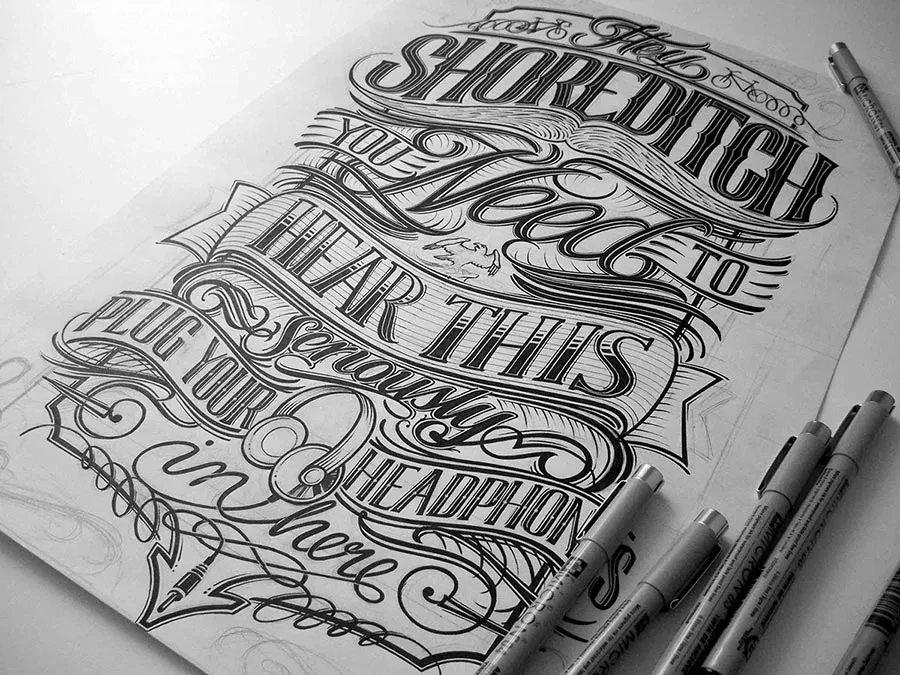 Hand Lettering a tinta por Mateusz Witczak