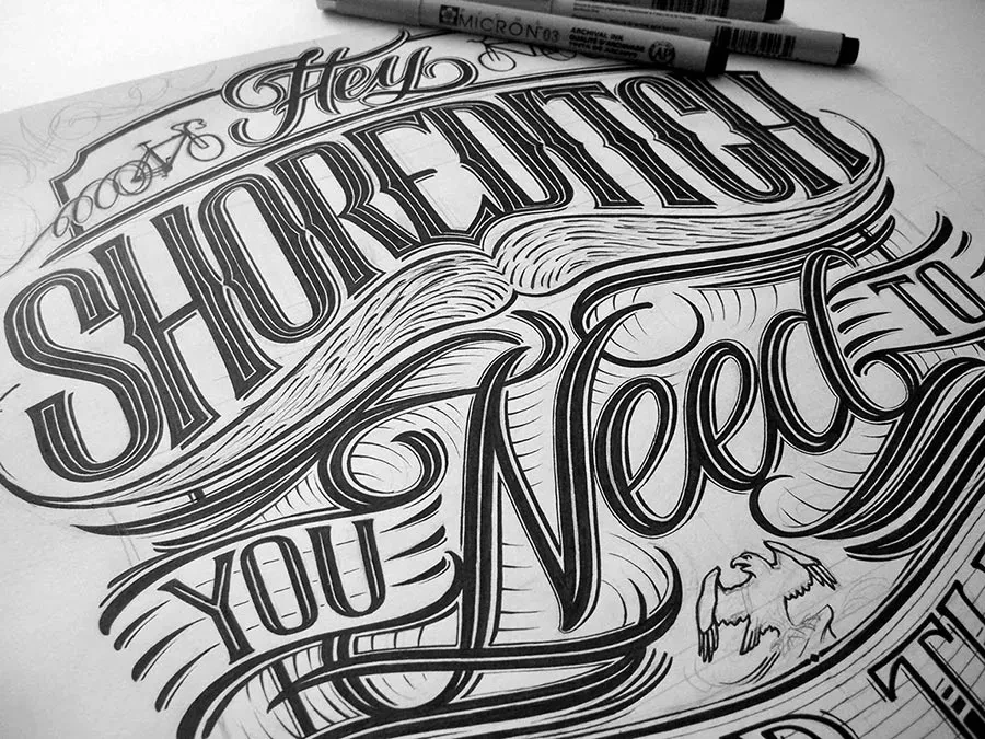 Hand Lettering a tinta por Mateusz Witczak