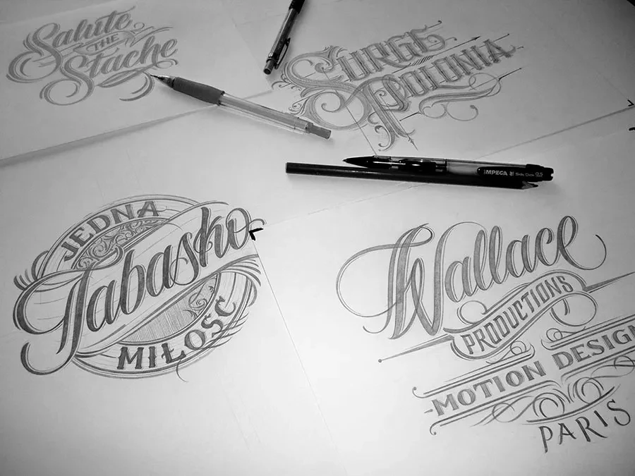 Hand Lettering a tinta por Mateusz Witczak