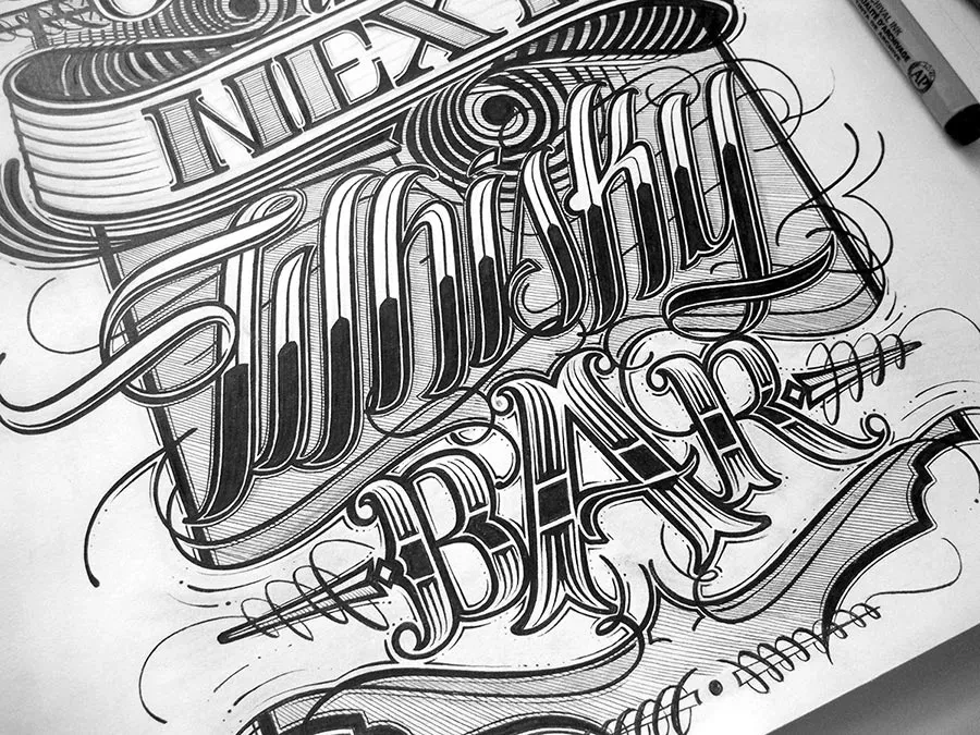 Hand Lettering a tinta por Mateusz Witczak