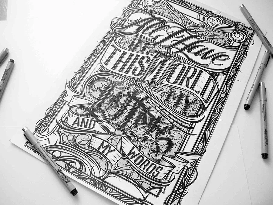 Hand Lettering a tinta por Mateusz Witczak