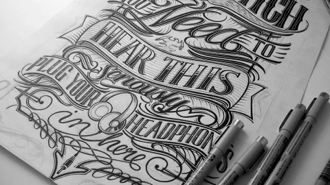 Hand Lettering a tinta por Mateusz Witczak