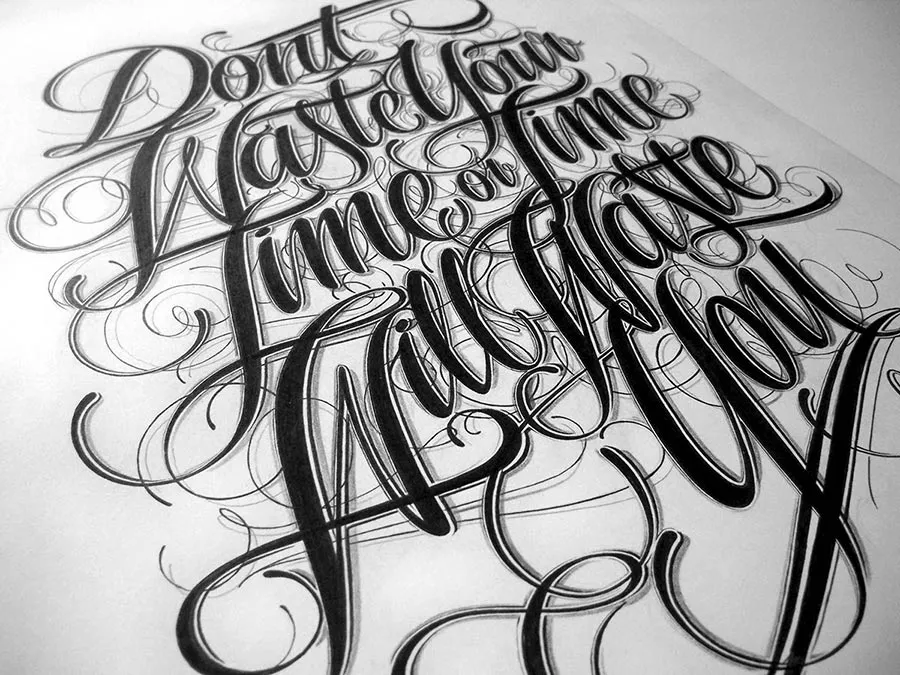 Hand Lettering a tinta por Mateusz Witczak