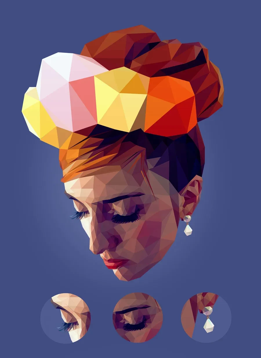 Retratos hechos al estilo Low Poly